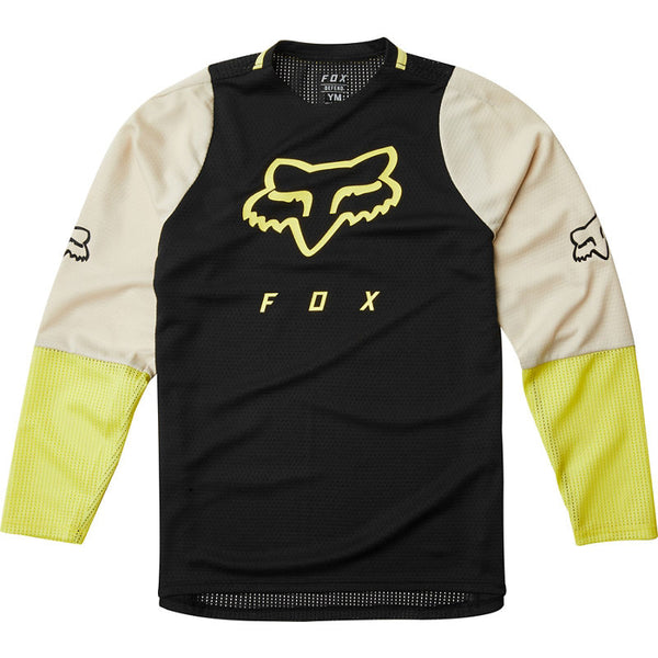 Polera Bicicleta Niño Defend Ls Negro Fox Racing - Rideshop