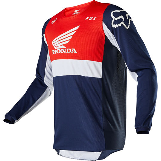 Polera Moto 180 Honda Azul/Rojo Fox Racing - Rideshop