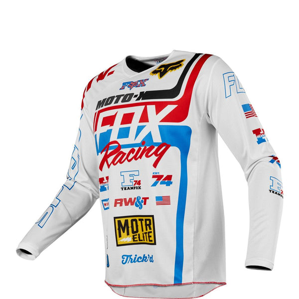 Polera Moto Niño 180 RWT Blanco Fox Racing - Rideshop