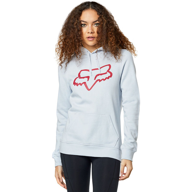 Polerón Lifestyle Mujer Canguro Centered Blanco Fox Racing - Rideshop
