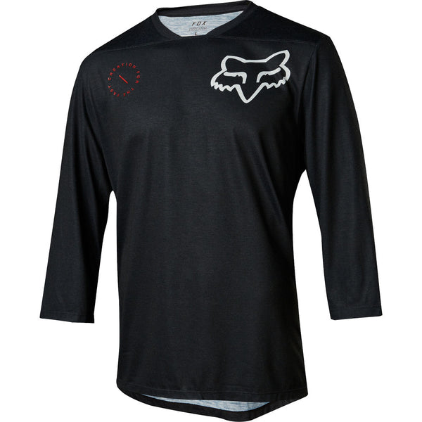 Polera Bicicleta Indicator 3 4 Asym Negro Fox Racing - Rideshop