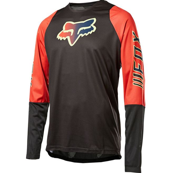 Polera Bicicleta Defend Reno Rojo/Negro Fox Racing - Rideshop