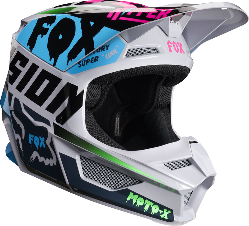 Casco Moto V1 Czar Gris Fox Racing - Rideshop