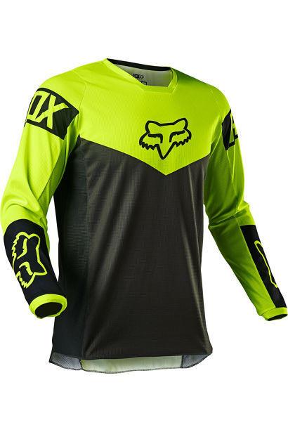 Polera Moto 180 Revn Amarillo Fluor Fox Racing - Rideshop
