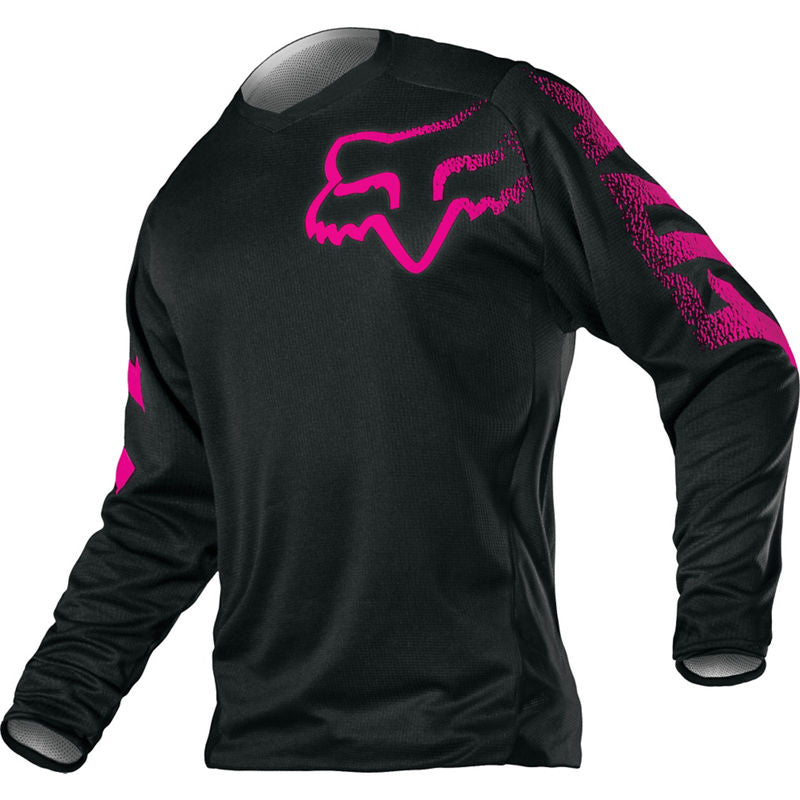 Polera Moto Mujer Blackout Blackout Negro/Rosado Fox Racing - Rideshop