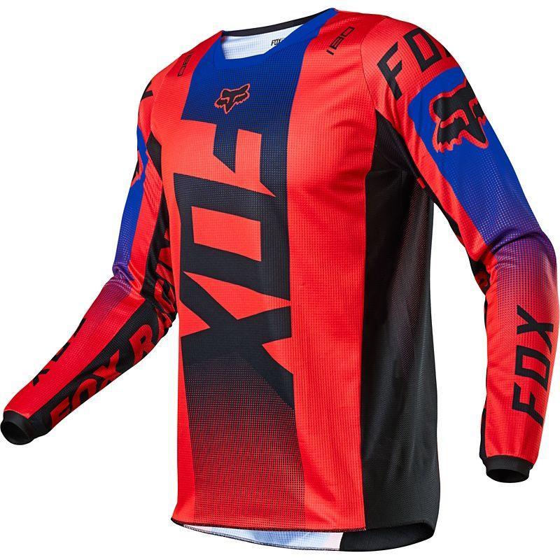 Polera Moto 180 Oktiv Rojo Fluor Fox Racing - Rideshop