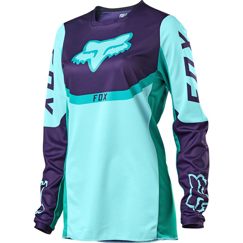 Polera Moto Mujer 180 Voke Celeste Fox Racing - Rideshop