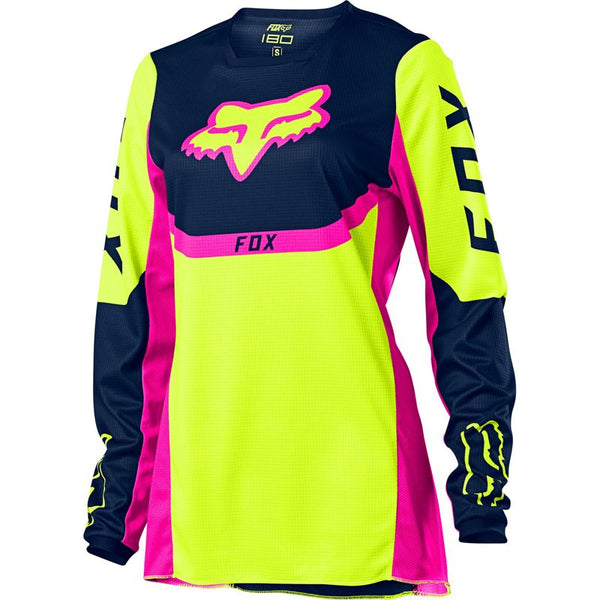 Polera Moto Niña 180 Voke Amarillo Fluor Fox Racing - Rideshop