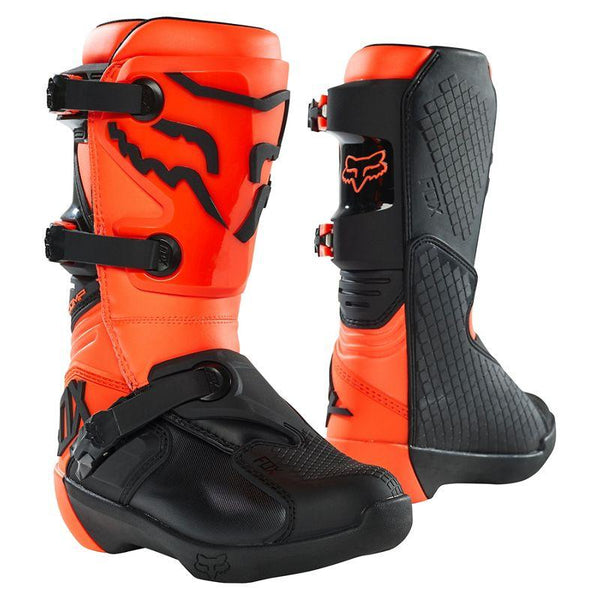 Botas Moto Niño Comp Naranjo Fluor Fox Racing - Rideshop