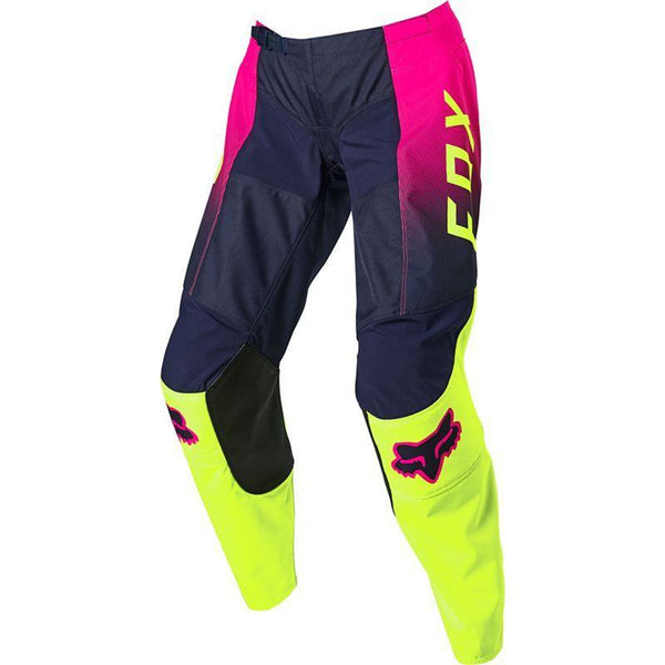 Pantalón Moto Niña 180 Voke Amarillo Fluor Fox Racing - Rideshop