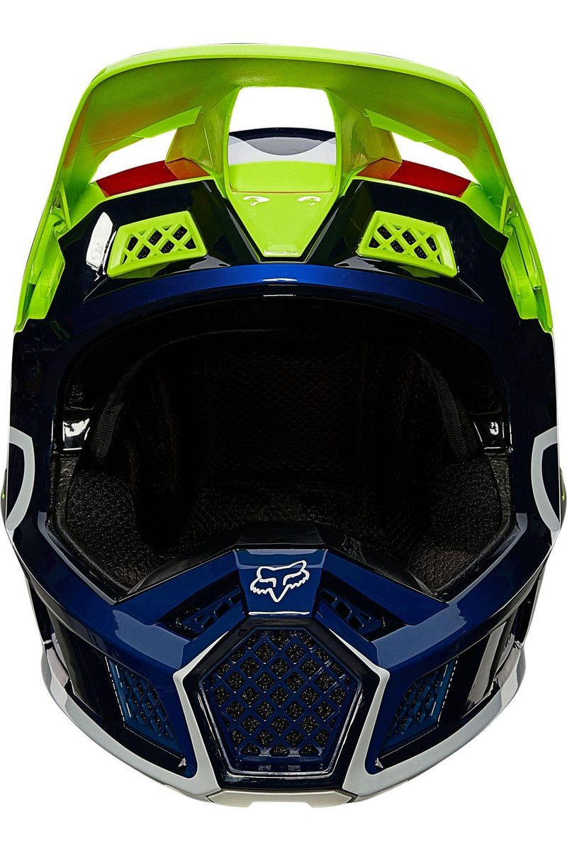 Casco Moto V3 Wired Amarillo Fluor Fox Racing - Rideshop