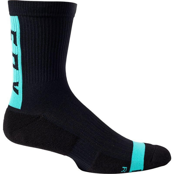 Calcetines Bicicleta Mujer Ranger 6 Negro/Turquesa Fox Racing - Rideshop