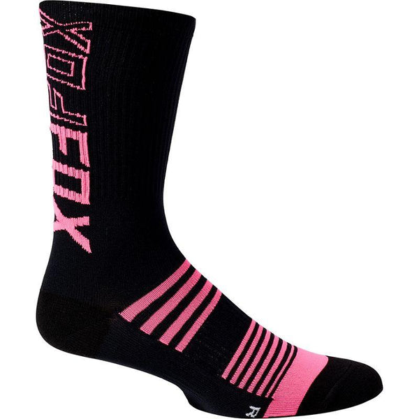 Calcetines Bicicleta Mujer Ranger 8 Negro/Rosado Fox Racing - Rideshop