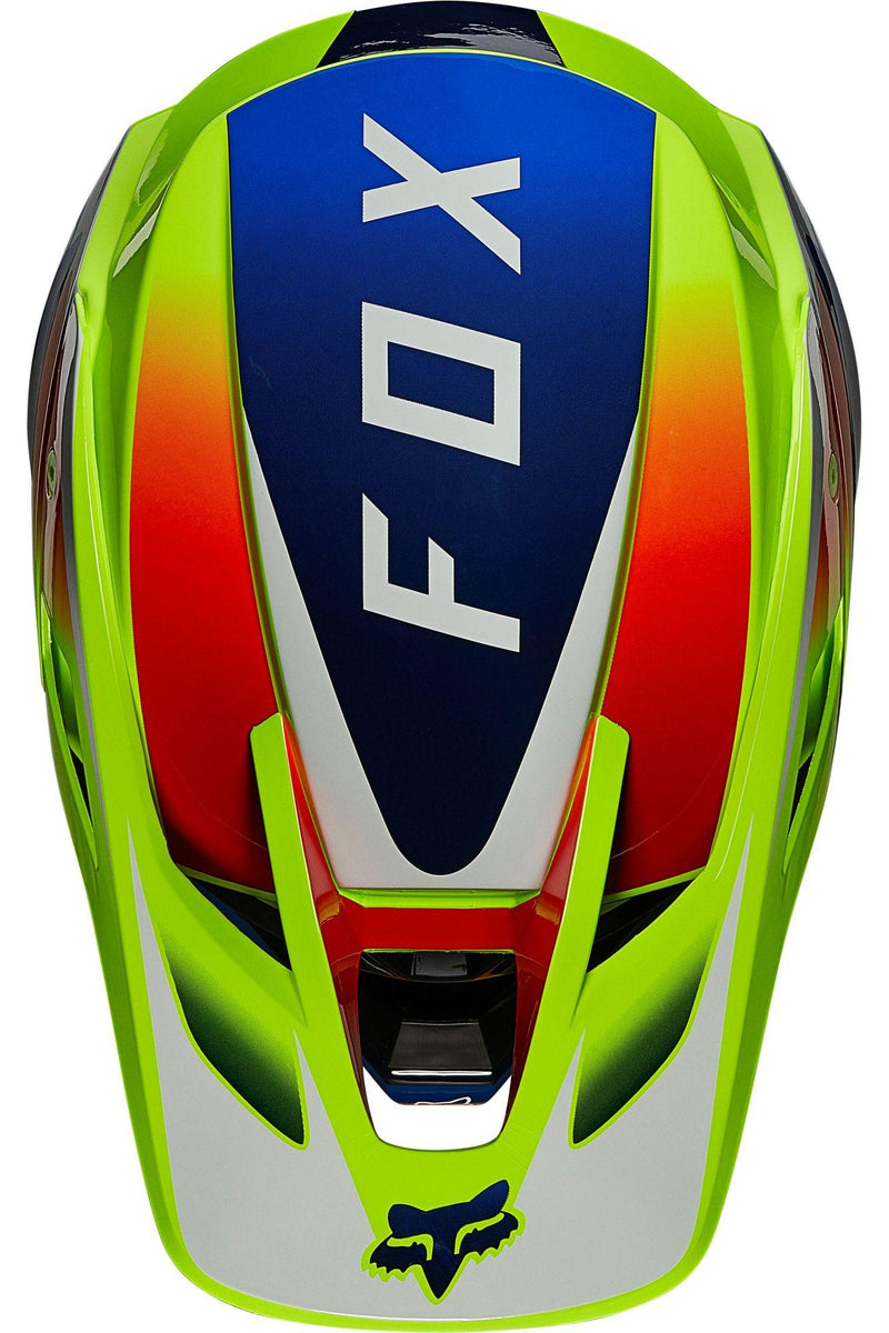 Casco Moto V3 Wired Amarillo Fluor Fox Racing - Rideshop