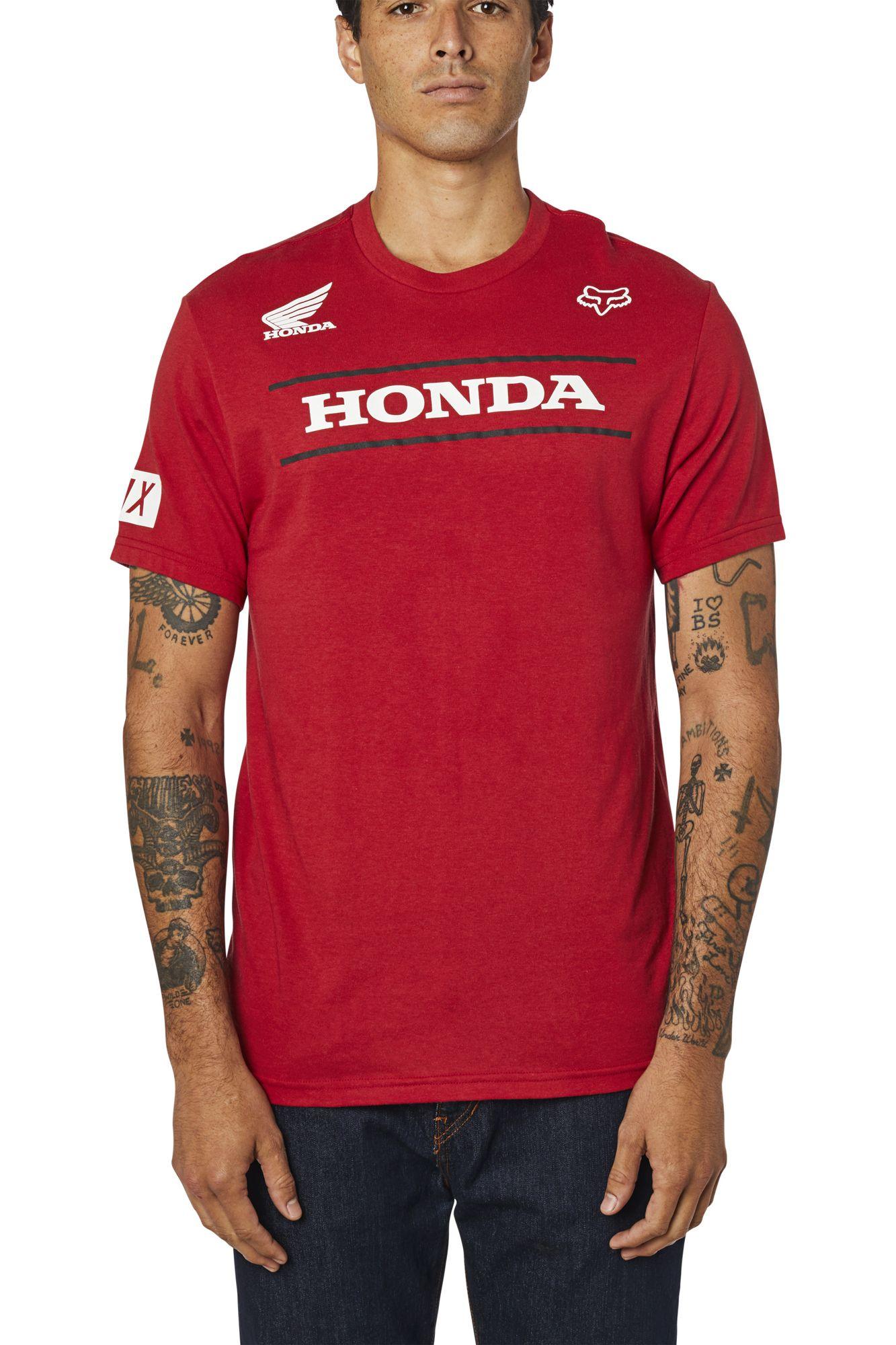 Polera Lifestyle Honda Rojo Fox Racing - Rideshop