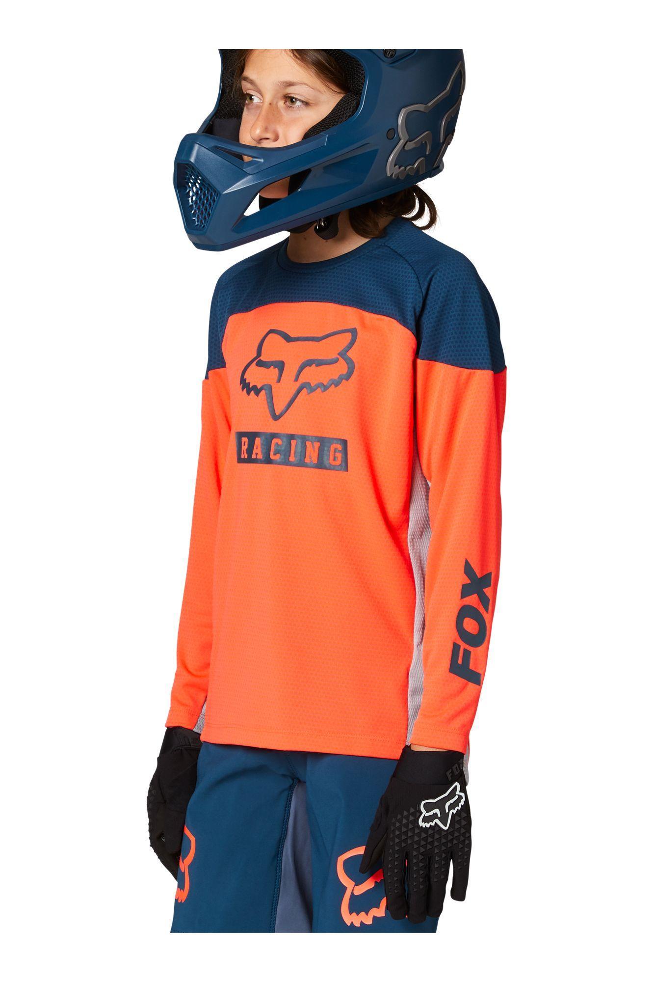 Polera Bicicleta Niño Defend Grphc 2 Naranja Fox Racing - Rideshop