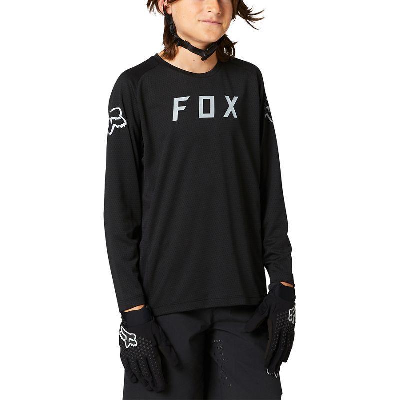 Polera Bicicleta Niño Defend Negro Fox Racing - Rideshop