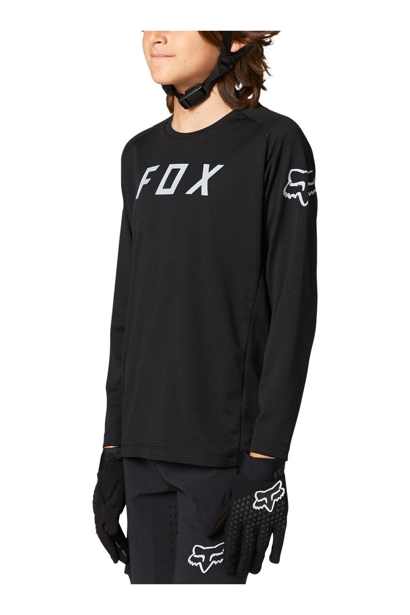 Polera Bicicleta Niño Defend Negro Fox Racing - Rideshop