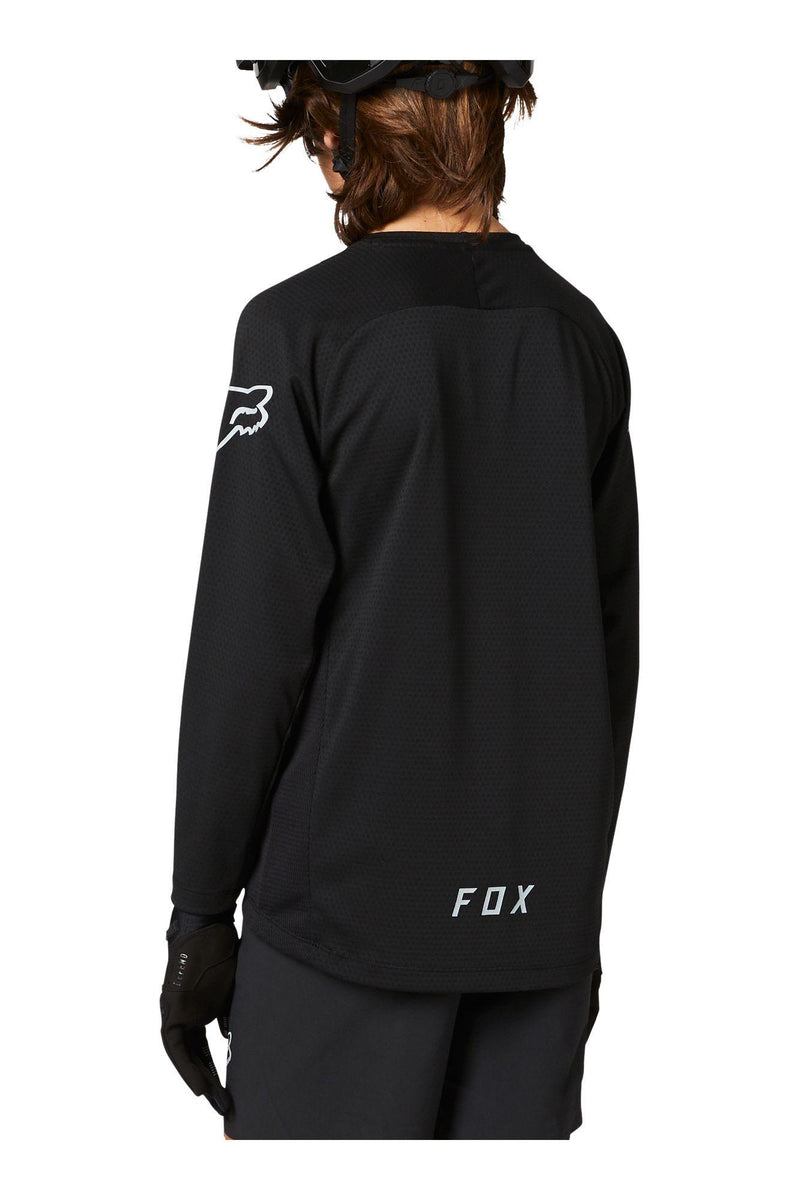 Polera Bicicleta Niño Defend Negro Fox Racing - Rideshop