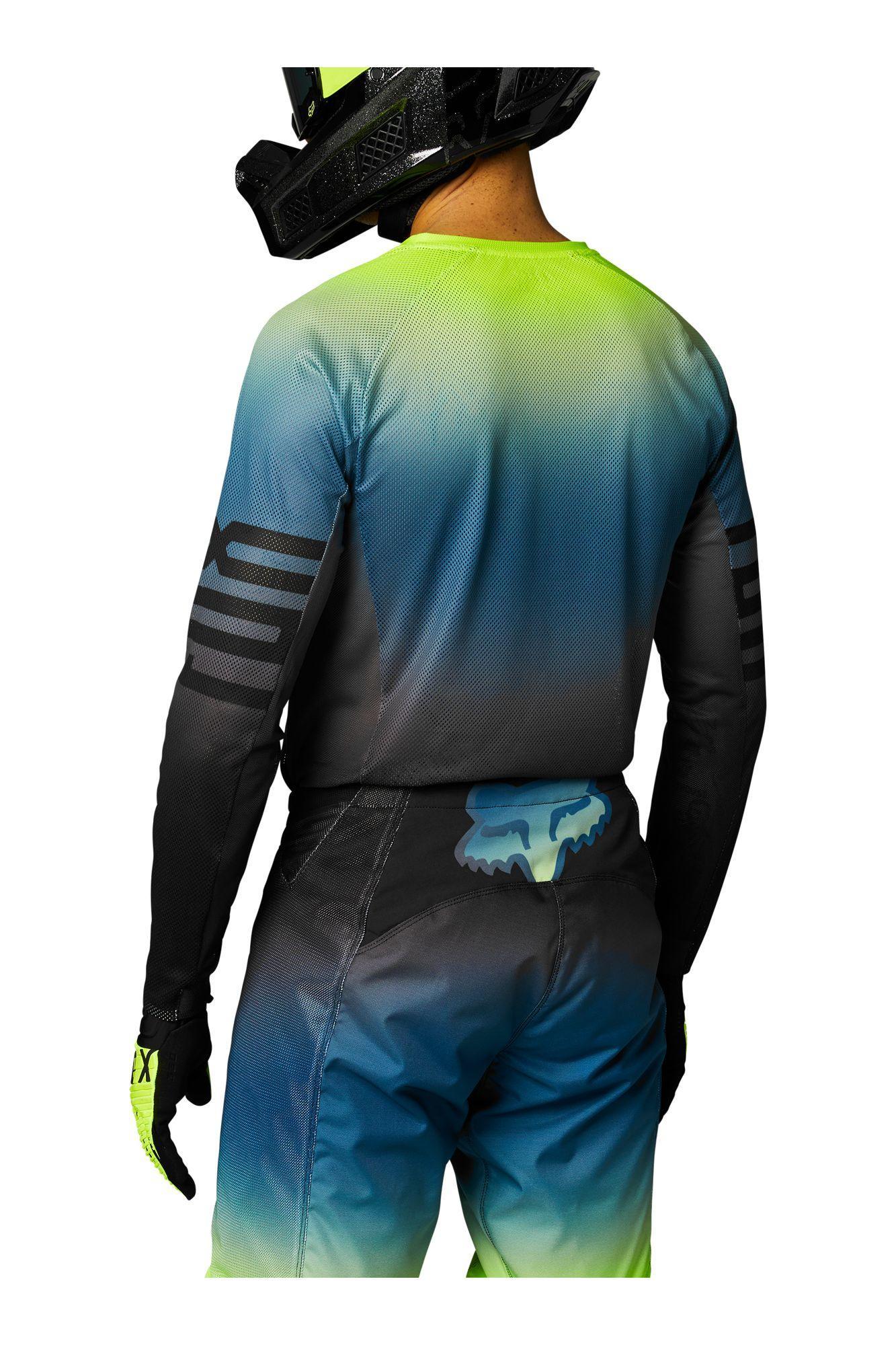 Polera Moto Airline Reepz Negro/Amarillo Fox Racing - Rideshop