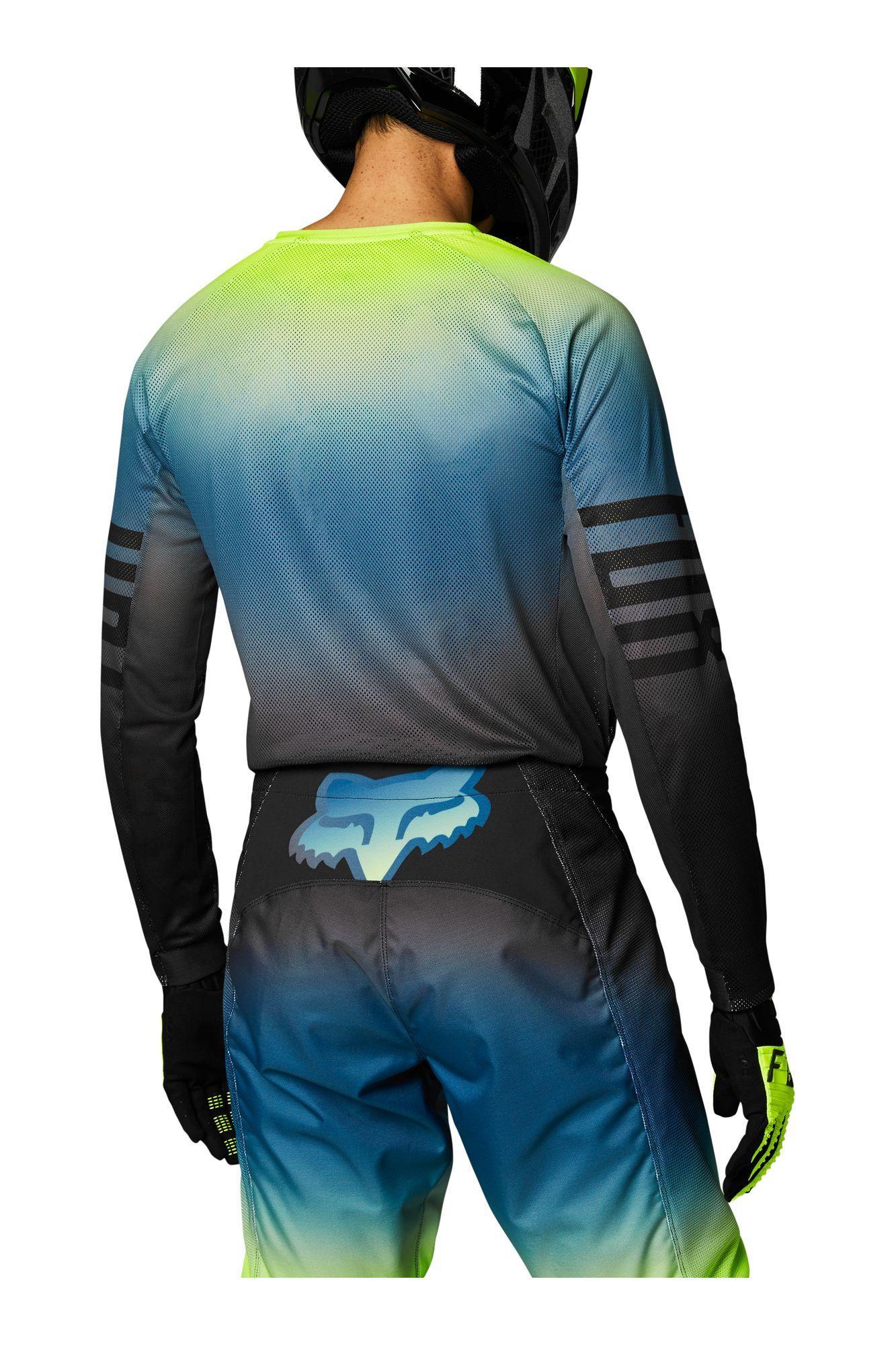Polera Moto Airline Reepz Negro/Amarillo Fox Racing - Rideshop