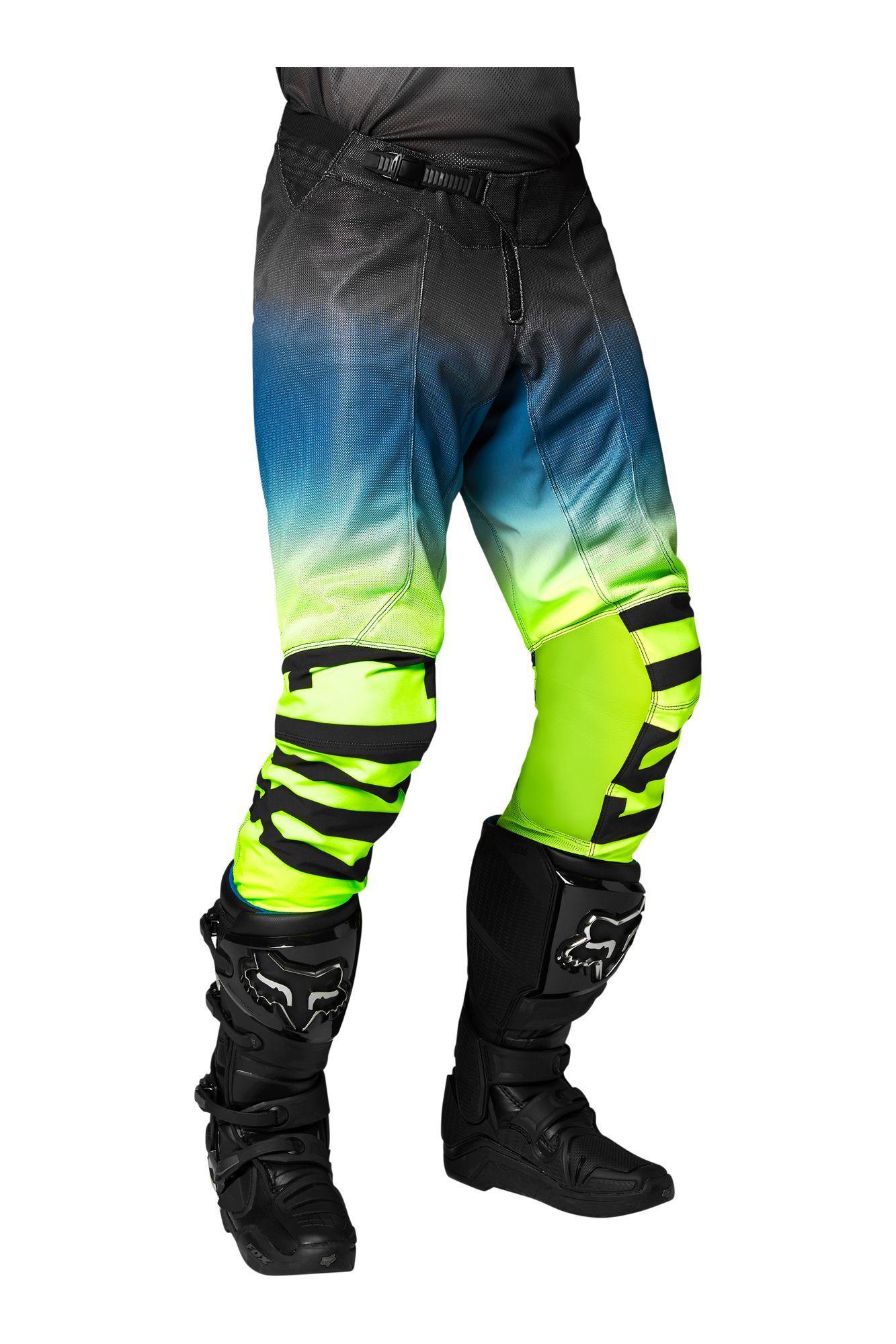 Pantalón Moto Airline Reepz Negro/Amarillo Fox Racing - Rideshop