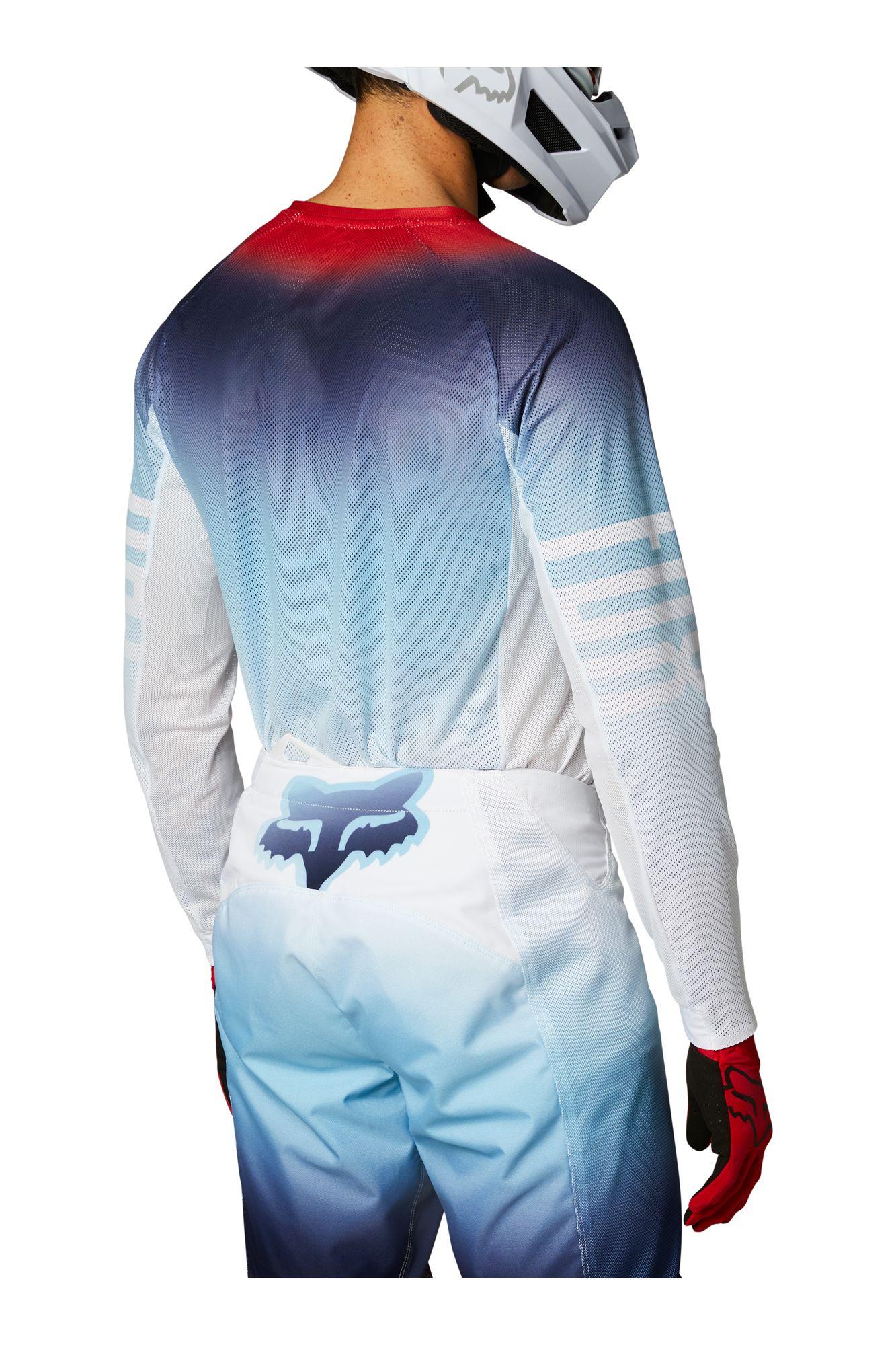Polera Moto Airline Reepz Blanco/Rojo/Azul Fox Racing - Rideshop