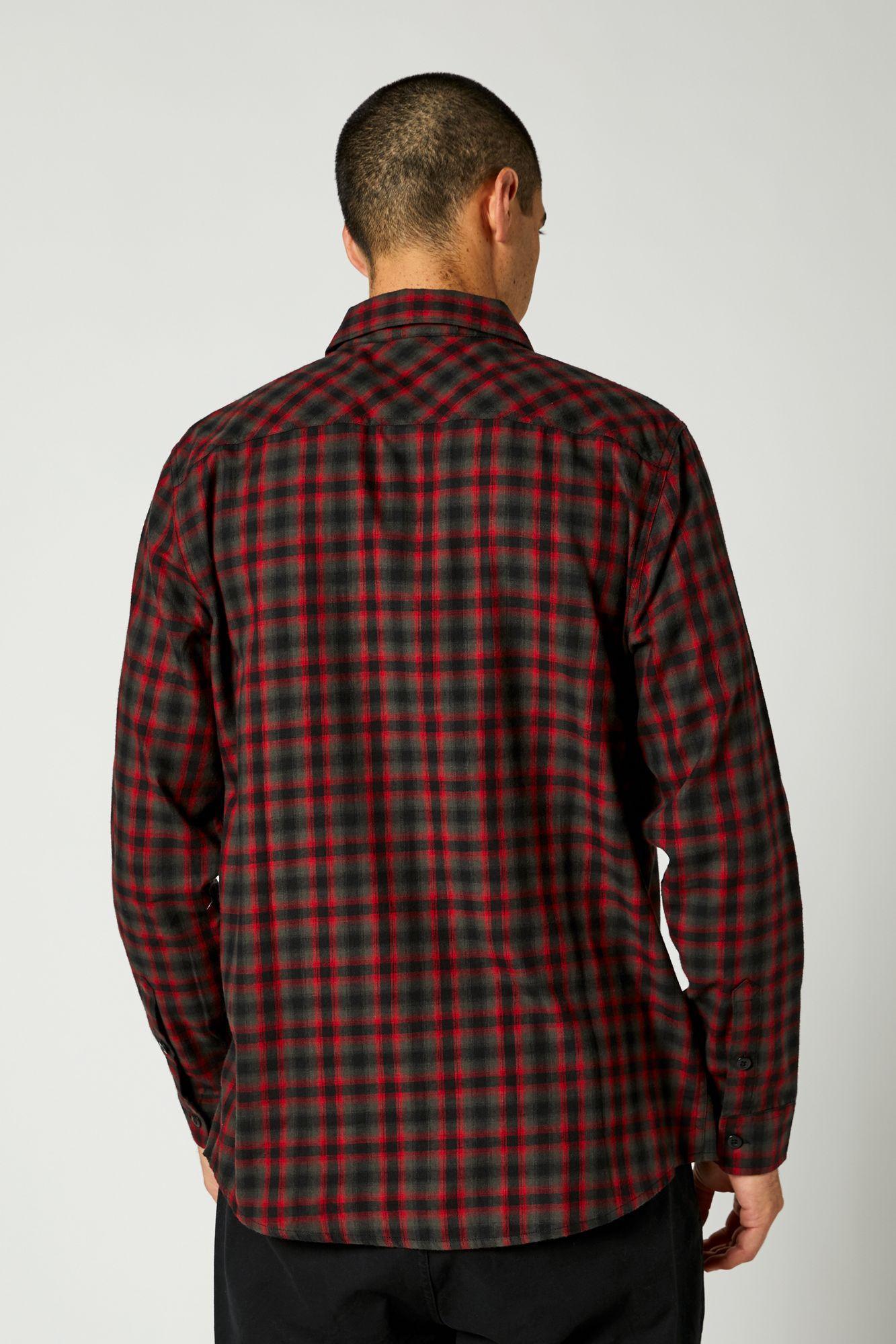 Camisa Lifestyle Reeves Negro/Rojo Fox Racing - Rideshop