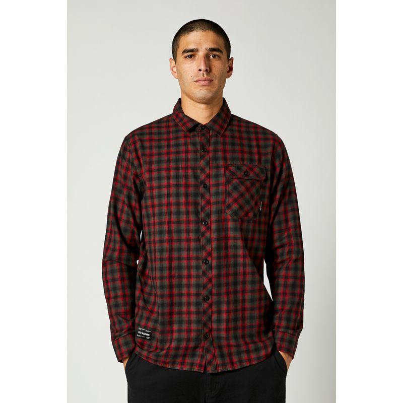 Camisa Lifestyle Reeves Negro/Rojo Fox Racing - Rideshop