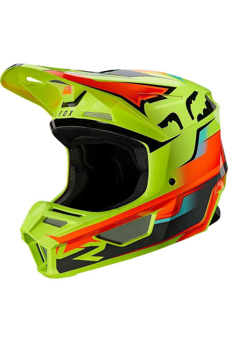 Casco Moto V2 Leen Amarillo Fox Racing - Rideshop