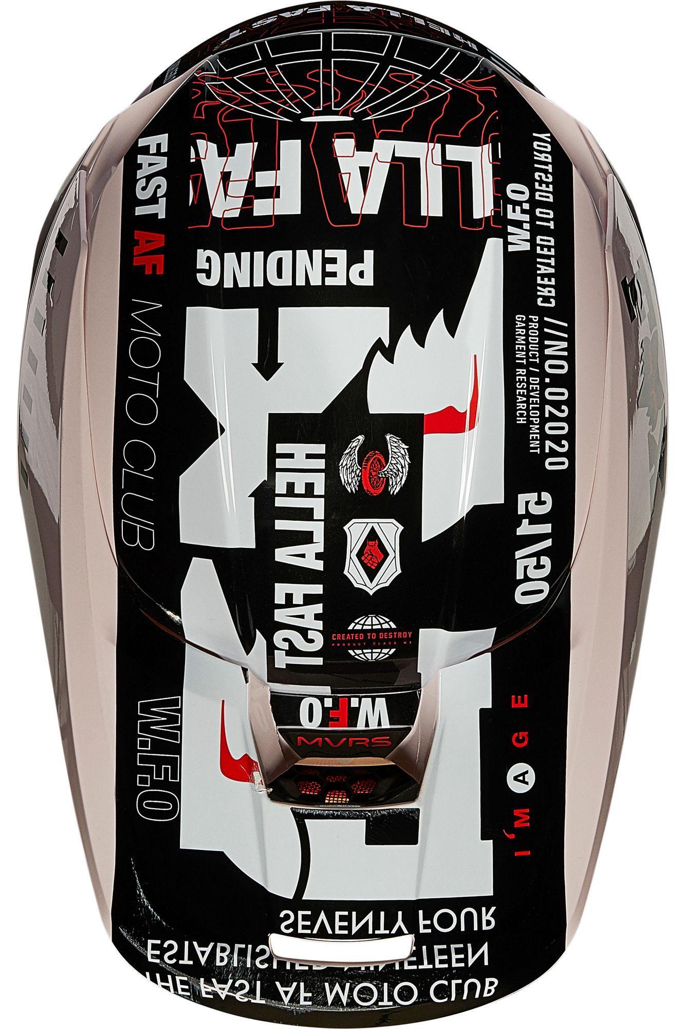 Casco Moto V1 Illmatik Rosado Pálido Fox Racing - Rideshop