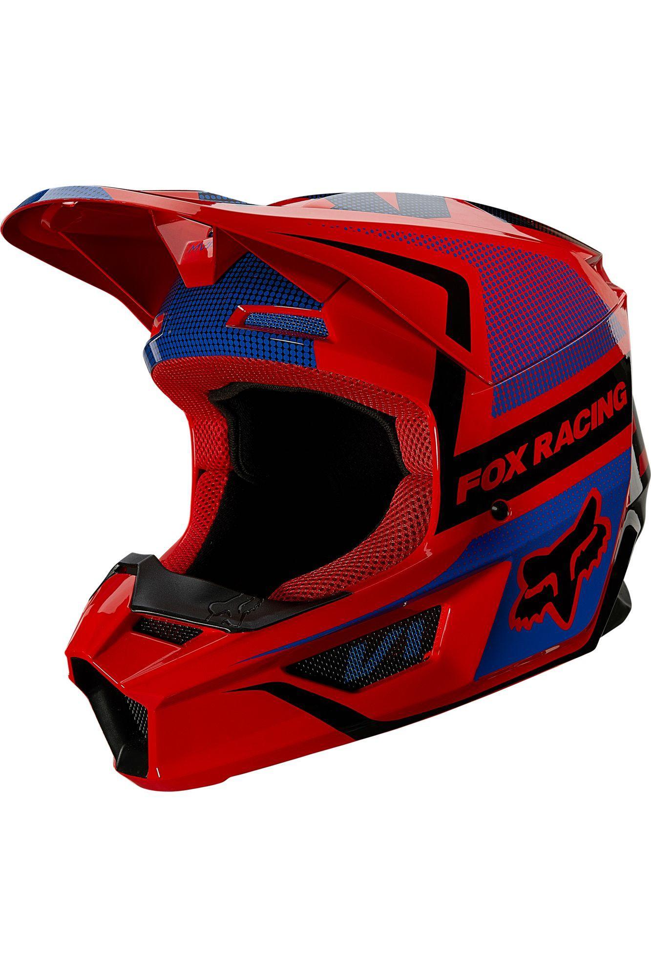 Casco Moto V1 Oktiv Rojo Fox Racing - Rideshop