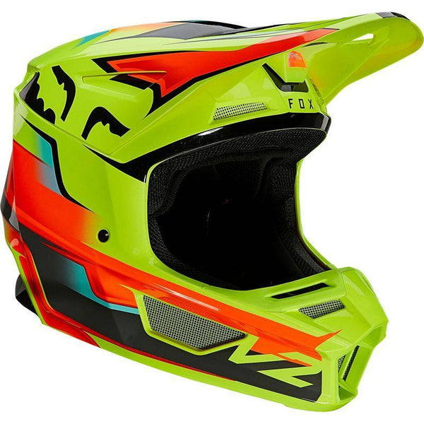 Casco Moto V2 Leen Amarillo Fox Racing - Rideshop