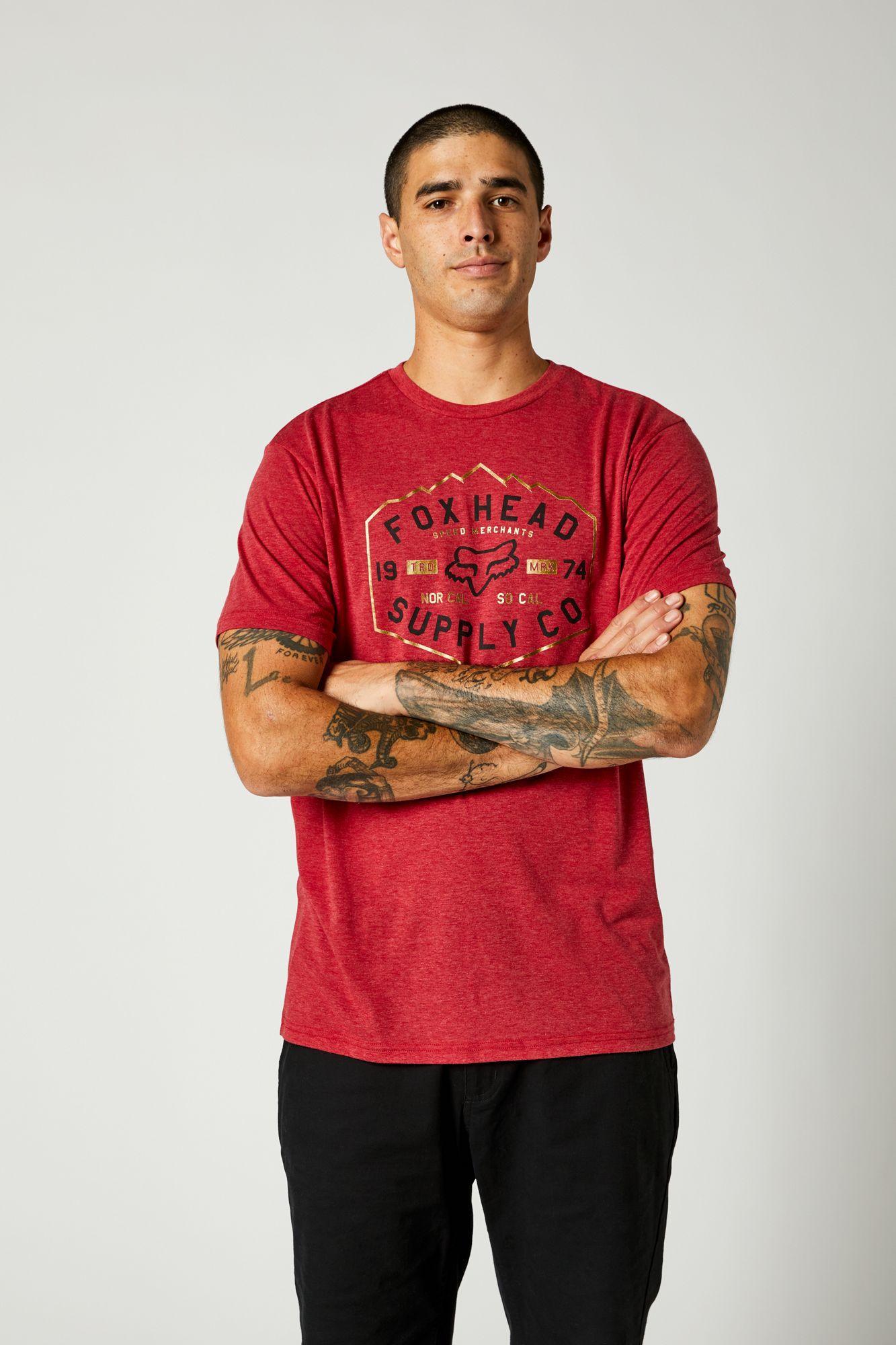 Polera Lifestyle Backbone Tech Rojo Fox Racing - Rideshop