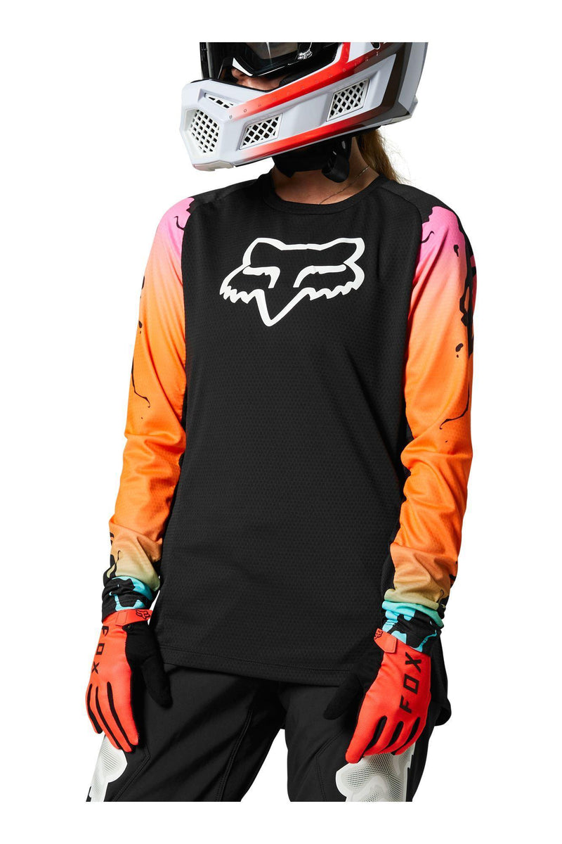 Polera Bicicleta Mujer Defend Pyre Negro Fox Racing - Rideshop