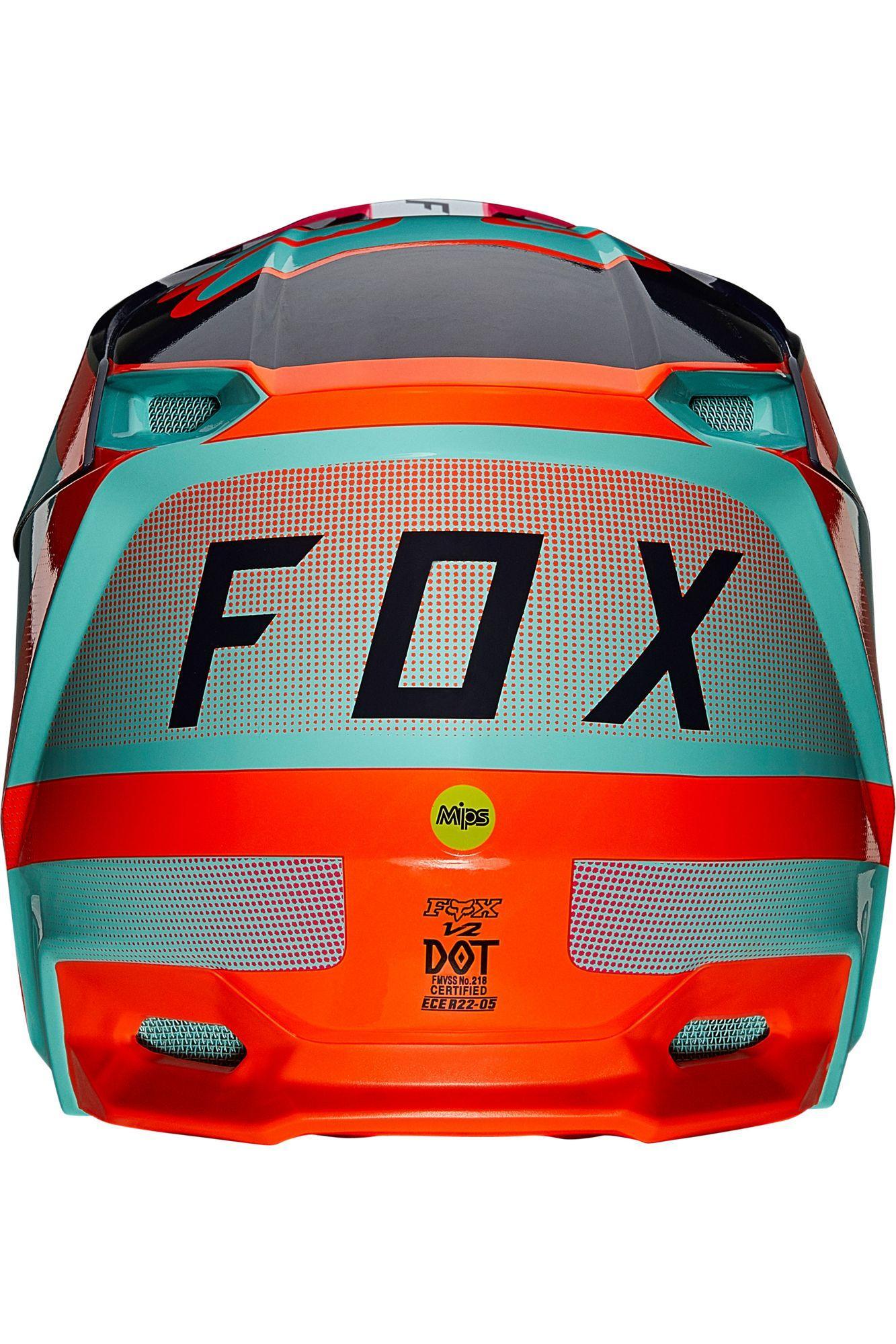 Casco Moto V1 Niño Voke Aqua Fox Racing - Rideshop