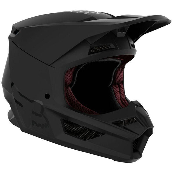 Casco Moto V1 Niño Negro Matte Fox Racing - Rideshop