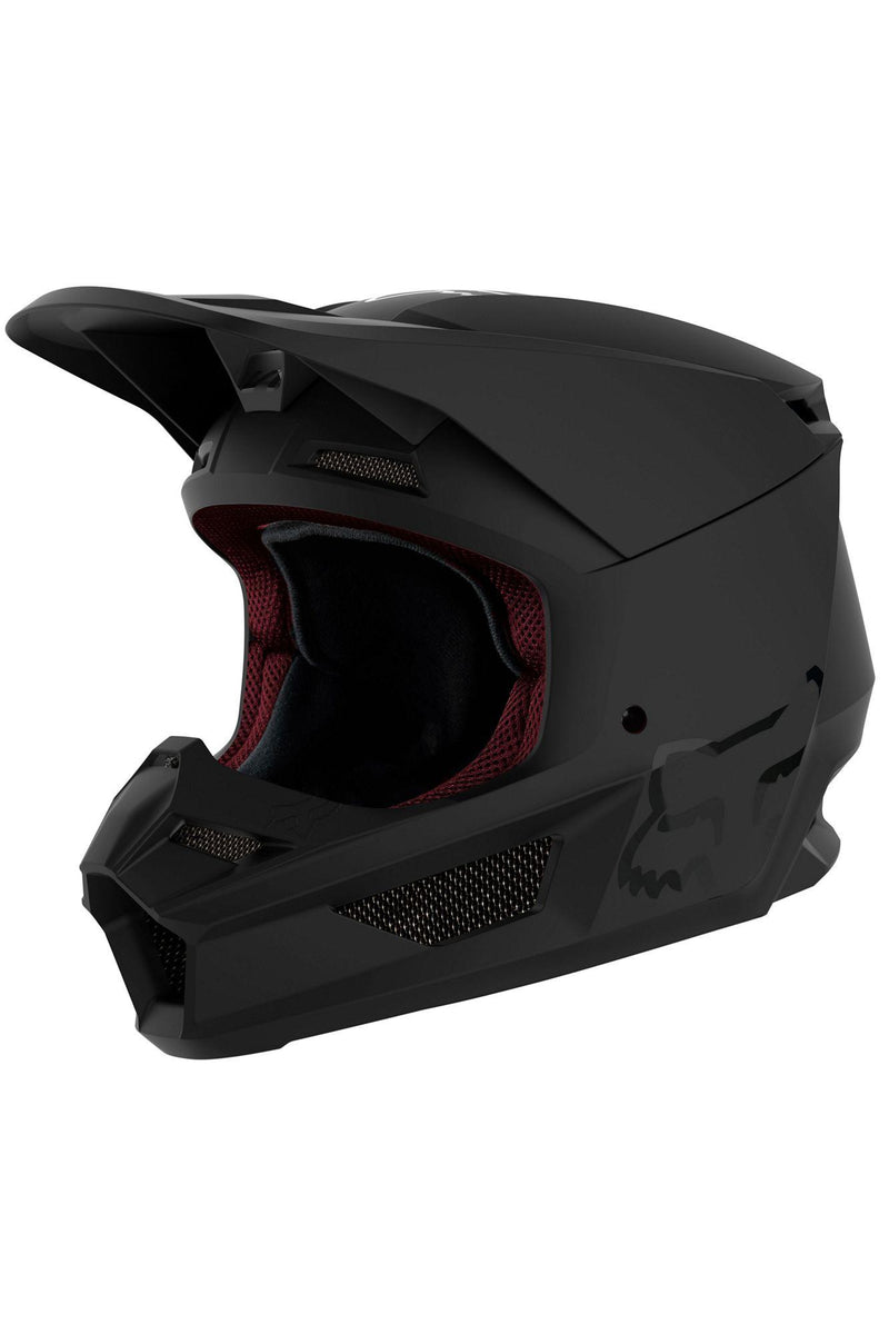 Casco Moto V1 Niño Negro Matte Fox Racing - Rideshop