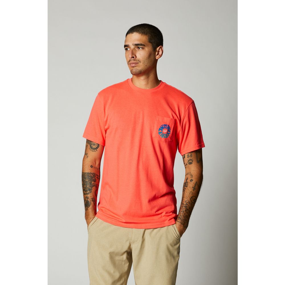FOX Polera Lifestyle Revolver SS Pocket Tee Naranja - Rideshop