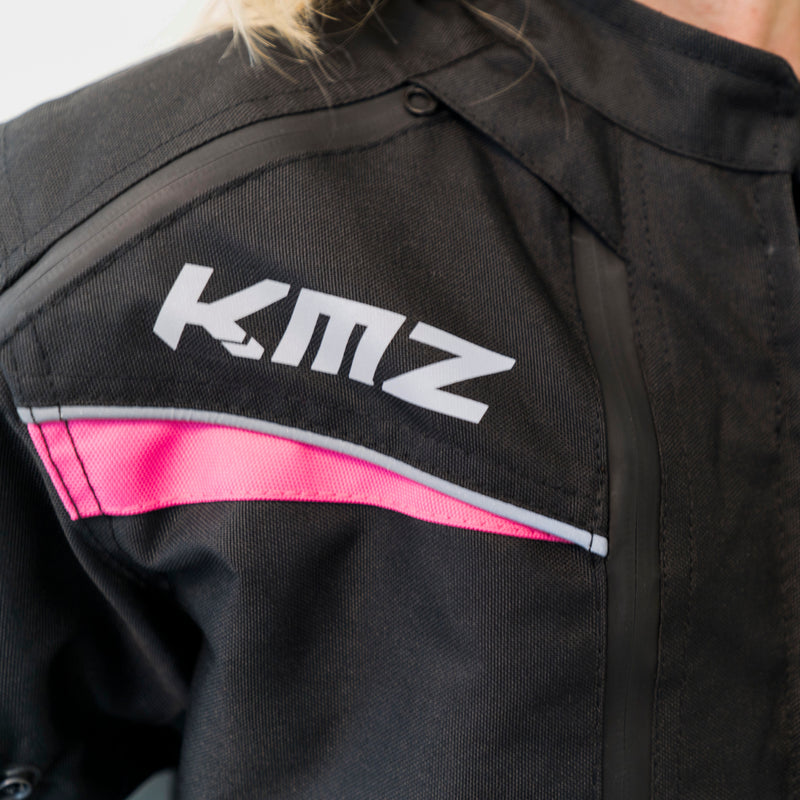 KMZ Chaqueta Moto Calle Mujer Jordania Negro/Rosado - Rideshop