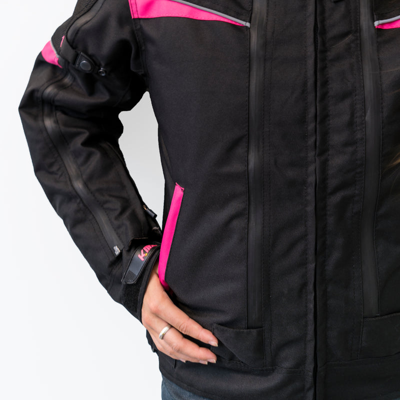 KMZ Chaqueta Moto Calle Mujer Jordania Negro/Rosado - Rideshop