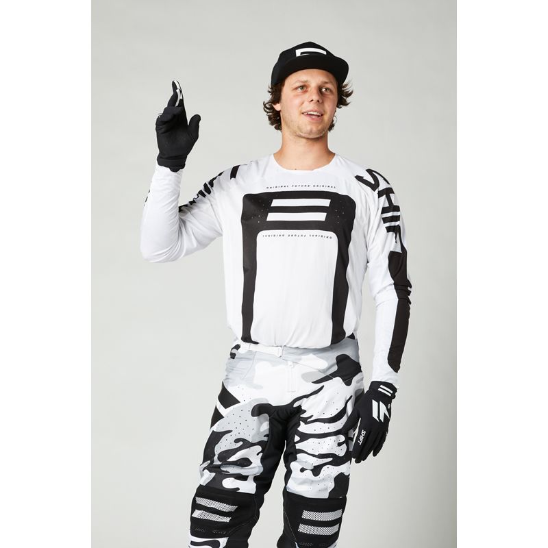 Shift Polera Moto Black Label GI Fro Blanco Camo - Rideshop