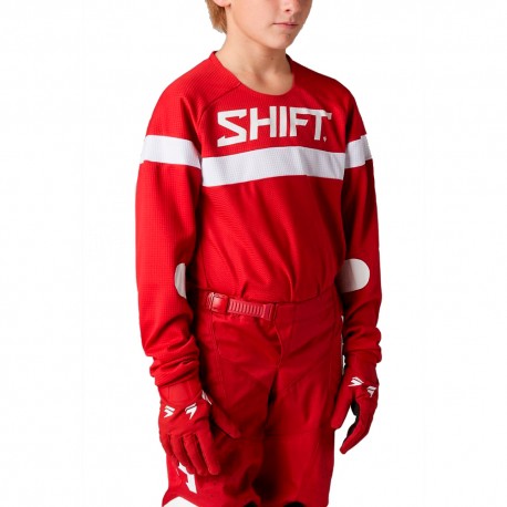 Shift Polera Moto Niño White Label Haut Rojo - Rideshop