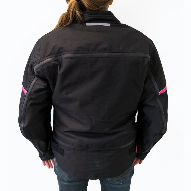 KMZ Chaqueta Moto Calle Mujer Jordania Negro/Rosado - Rideshop