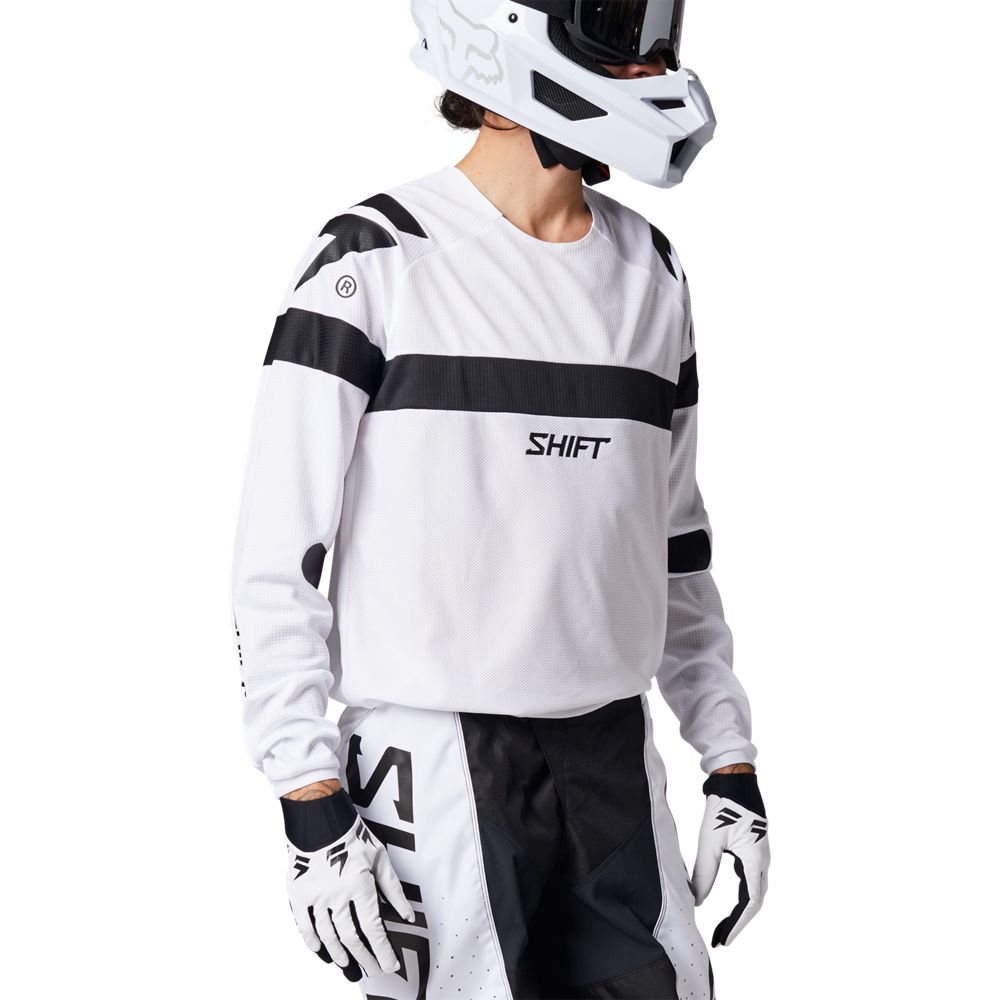Shift Polera Moto Whit3 Label Void Blanco/Negro - Rideshop