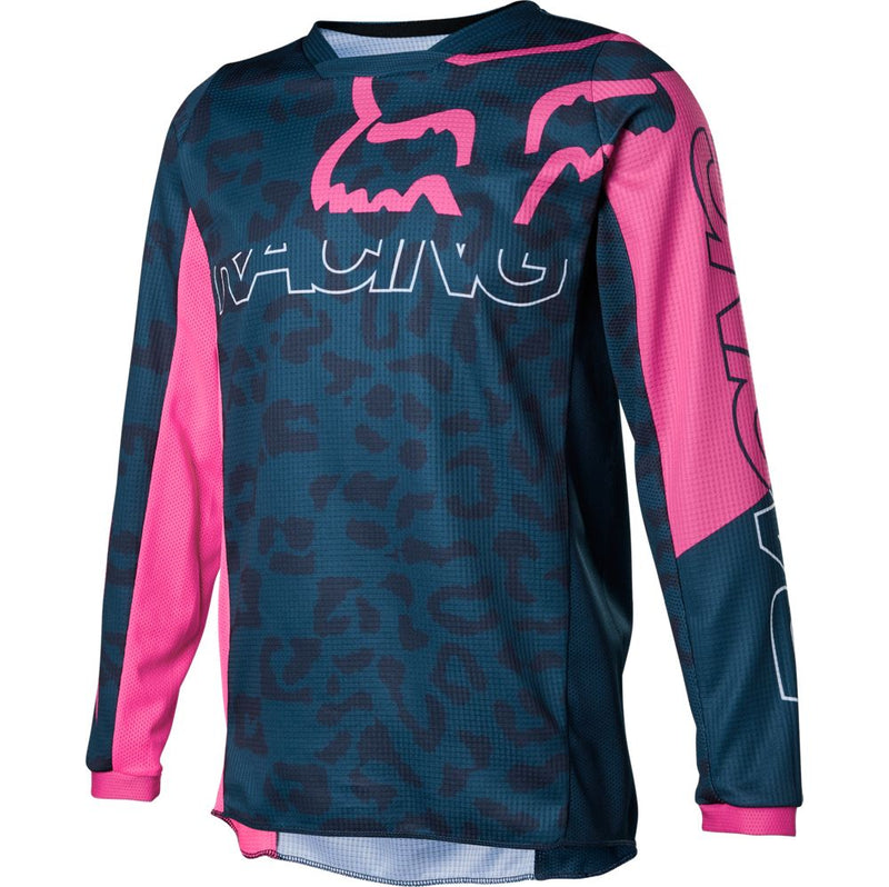 Polera Moto Niña 180 Skew Azul Fox Racing - Rideshop