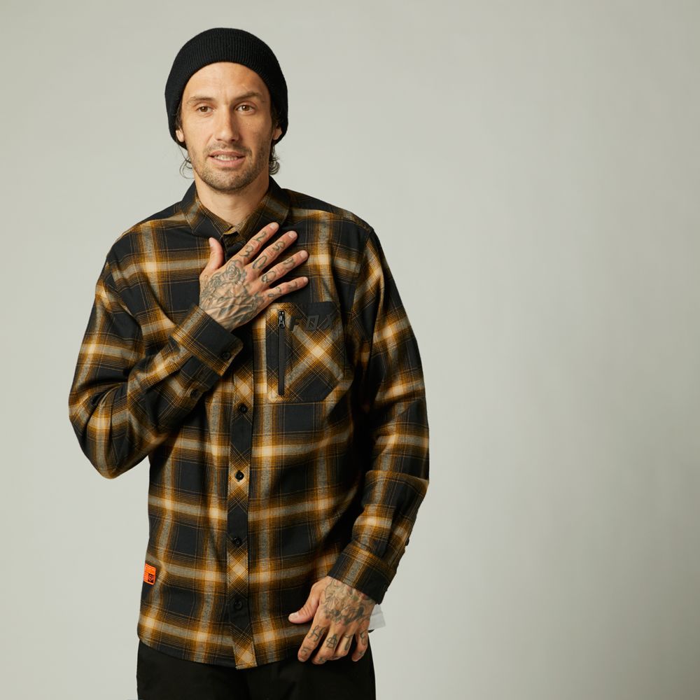 FOX Camisa Lifestyle Gamut Stretch Dorado - Rideshop
