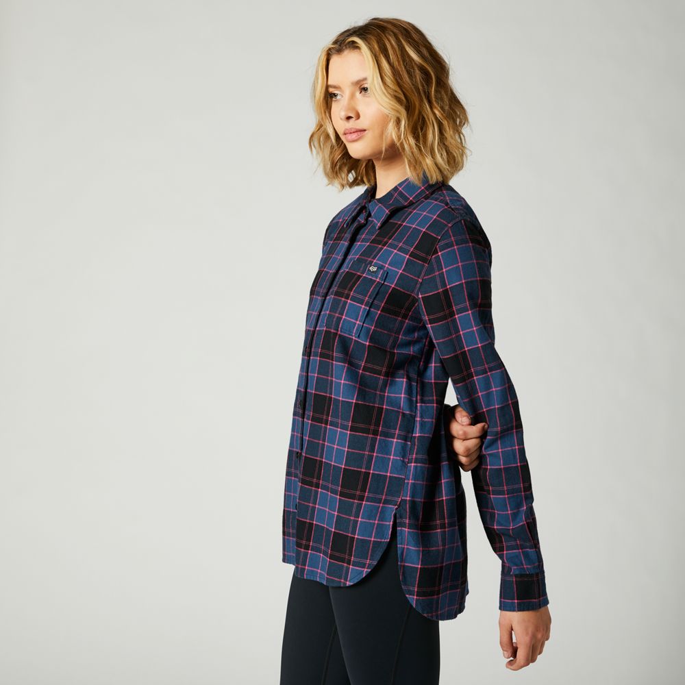 FOX Camisa Lifestyle Pines Azul - Rideshop