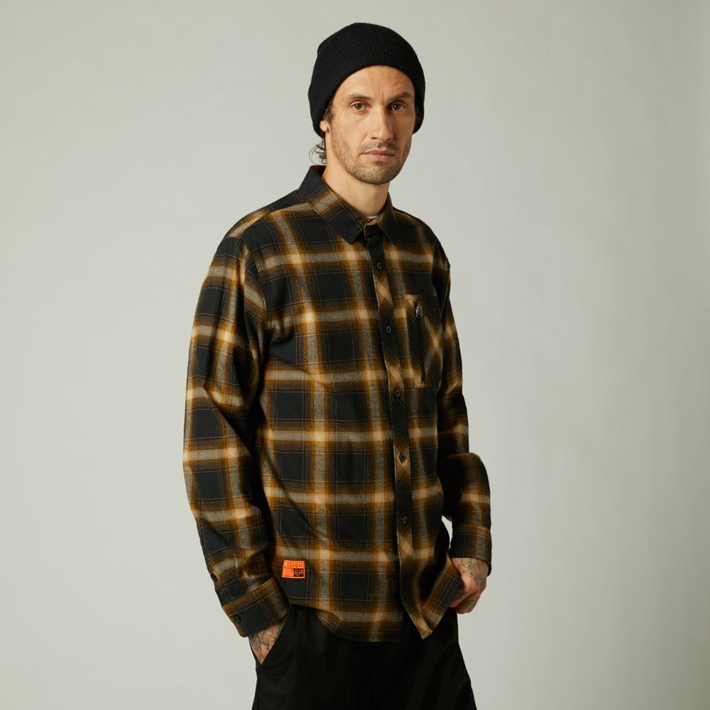 FOX Camisa Lifestyle Gamut Stretch Dorado - Rideshop