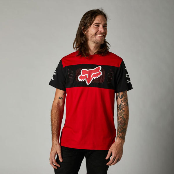 FOX Polera Mirer SS Crew Rojo - Rideshop